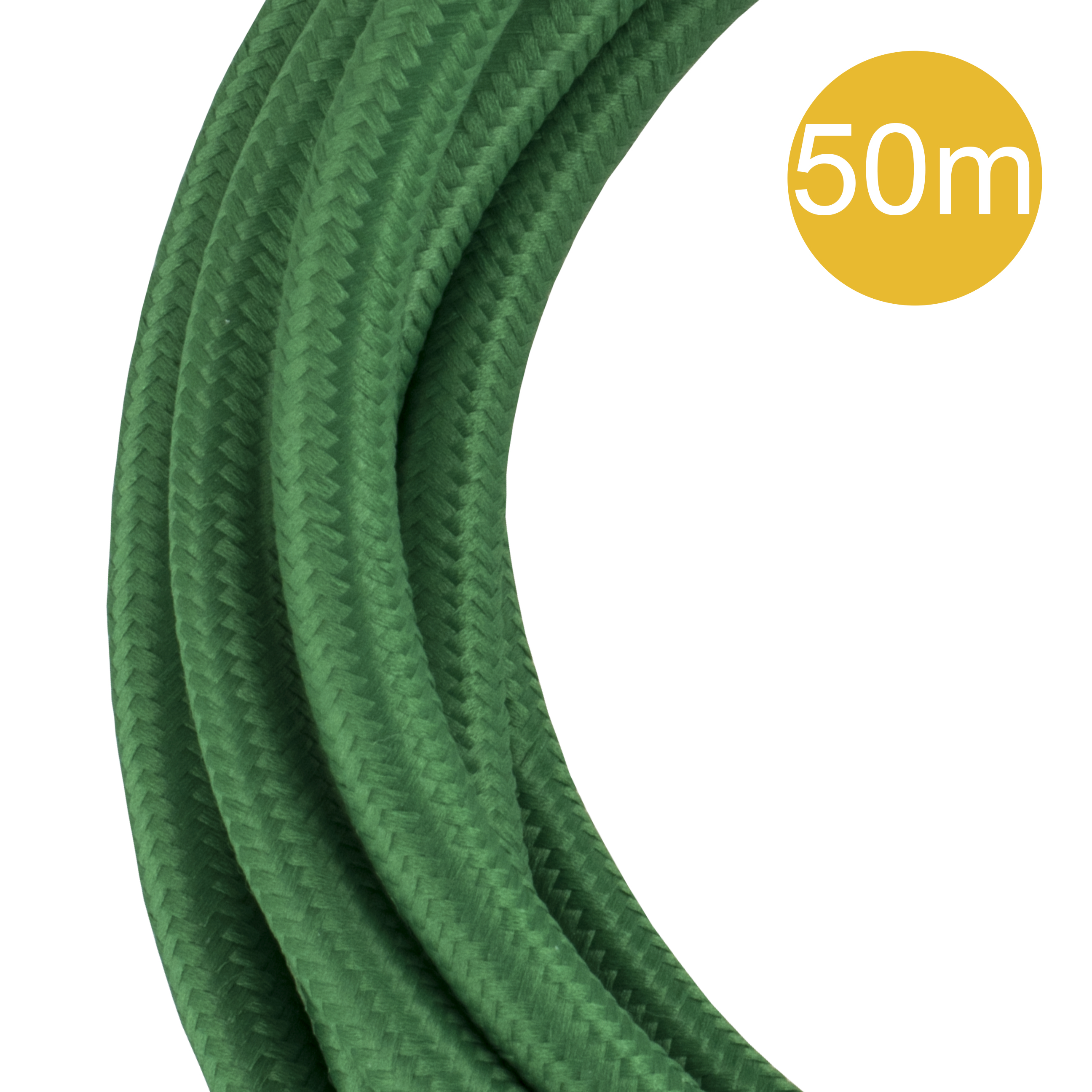 Textile Cable 2C 50M Dark Green