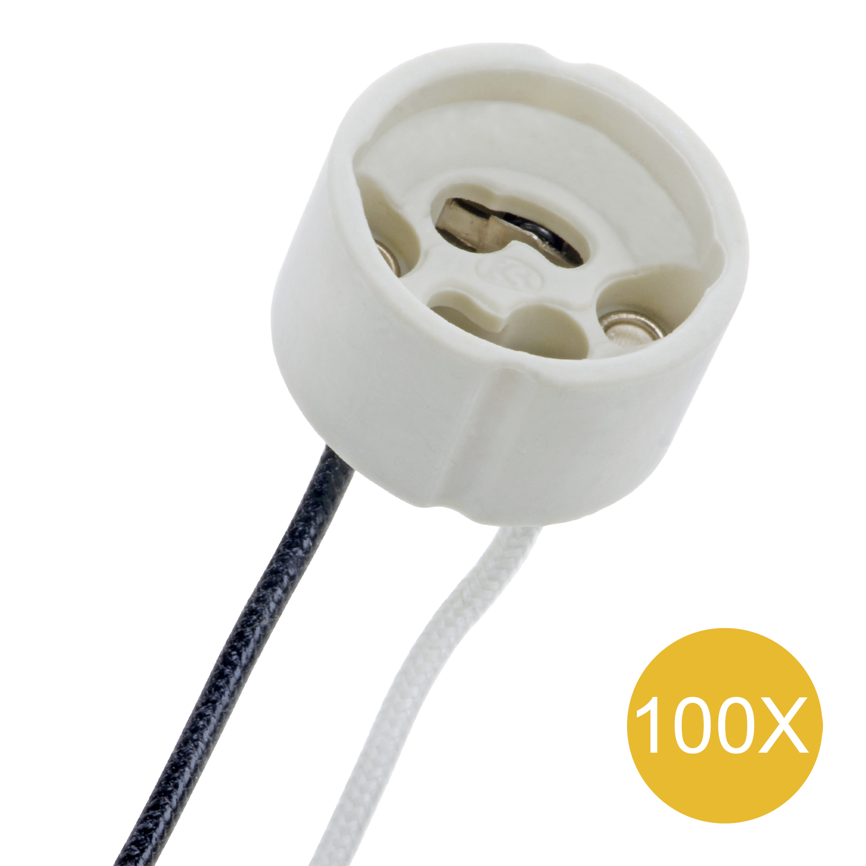 100-Pack Ceramic Lampholder GU10 250V 100W