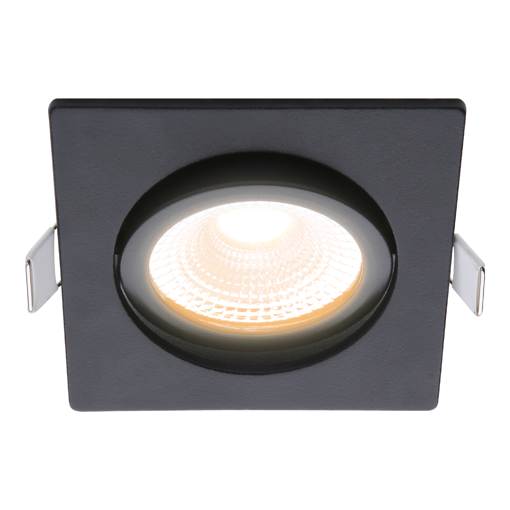 EcoDim ED-10026 LED Spot 5W WarmDim Quadrat Schwarz IP54
